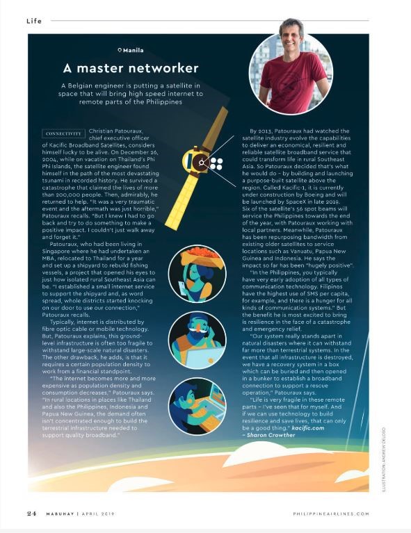 Christian Patouraux in the official magazine