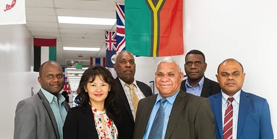 Senior members of the Vanuatu Government, trade and tourism offices recently visited the Boeing satellite factory