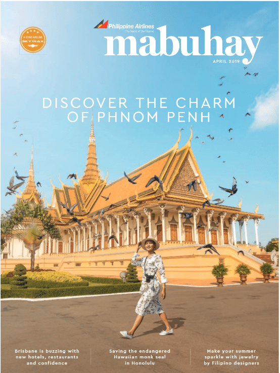 Christian Patouraux in the official magazine for Philippines Airlines