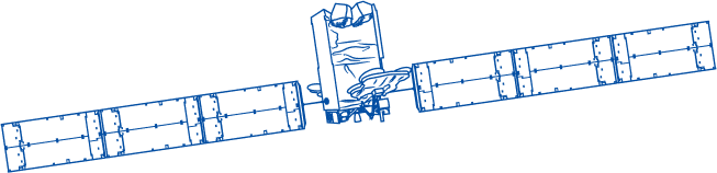 Vector satellite connectivity diagram