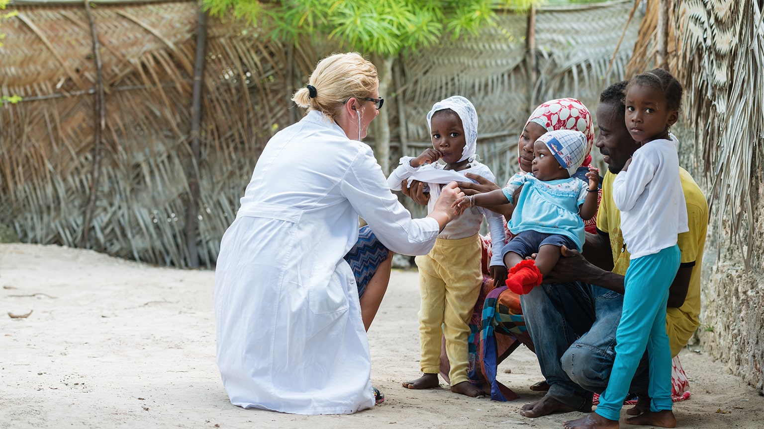 Healthcare professional handling equipment